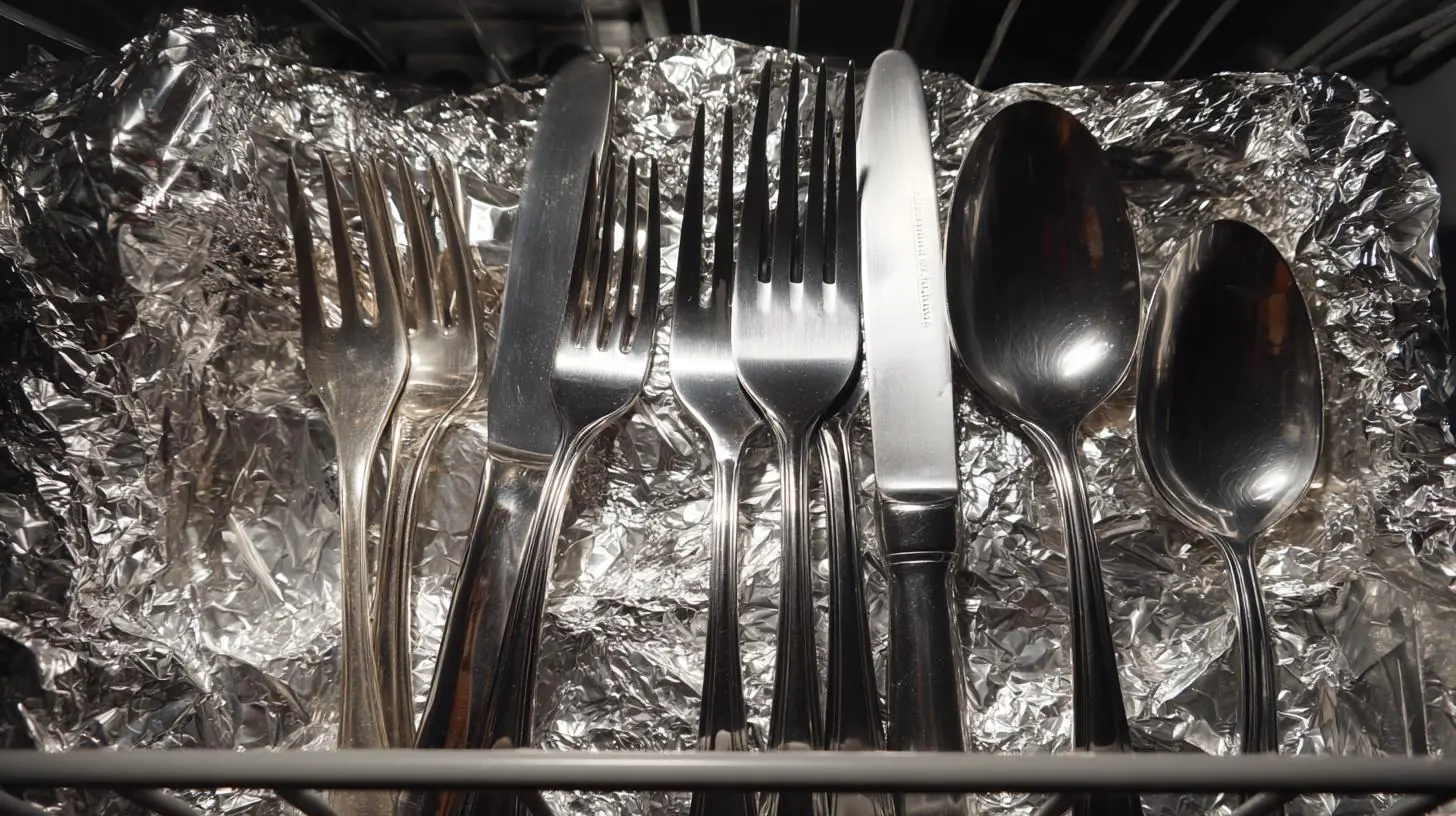 Folia aluminiowa w zmywarce: obiecują, że sztućce będą jak nowe, ale wielu uważa tę radę za głupotę