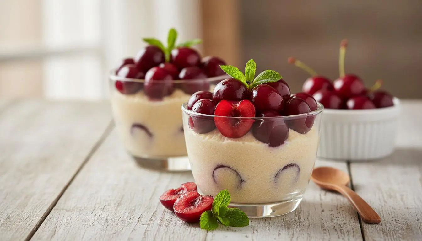 Szybki deser z kaszy manny z czereśniami bez zbędnych błędów