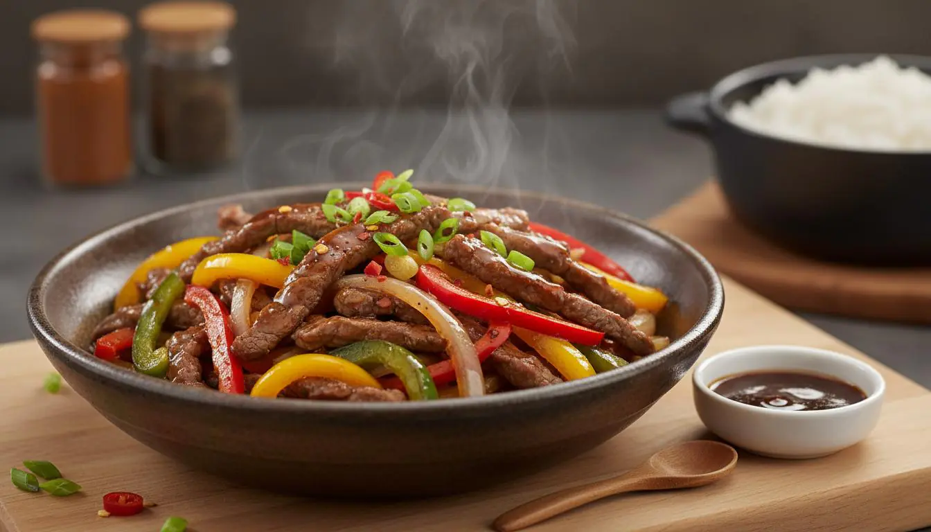 Wołowe paski z papryką i wskazówką na szybki sos 5 Wołowe paski z papryką i wskazówką na szybki sos