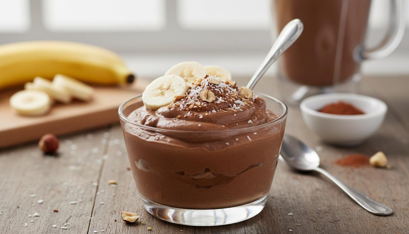 Mus bananowy z kakao i prostym krokiem dla gładkiej konsystencji 6 Mus bananowy z kakao i prostym krokiem dla gładkiej konsystencji