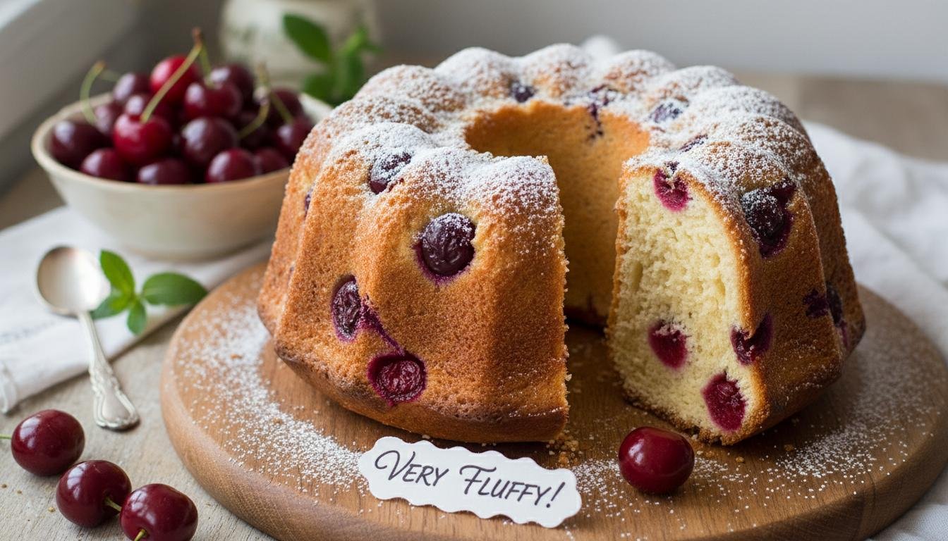 Szybka babka ucierana z wiśniami i wskazówką na puszysty efekt 4 Szybka babka ucierana z wiśniami i wskazówką na puszysty efekt